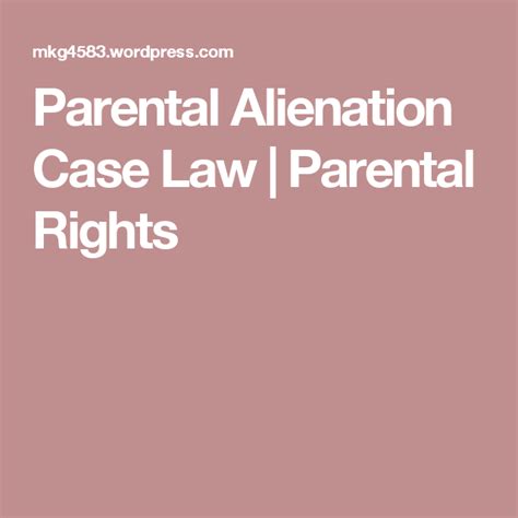 Insert the caption. . Parental alienation case law washington state